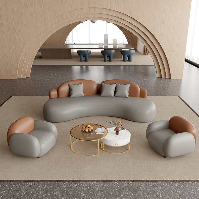 Hotel lobby, lobby, vip rest area, reception, sofa, guest sales department, curved sofa, sales department, negotiation group