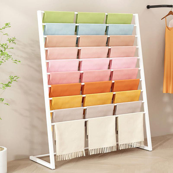 Laitu custom scarf display rack multi-layer scarf rack metal floor-to-ceiling clothing store scarf rack shawl fabric rack