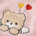 Girlsweatercutebear bottomall-in-one velvetthickened princess skirttwo-piece set tutu skirtfall and winternew arrivalsuit