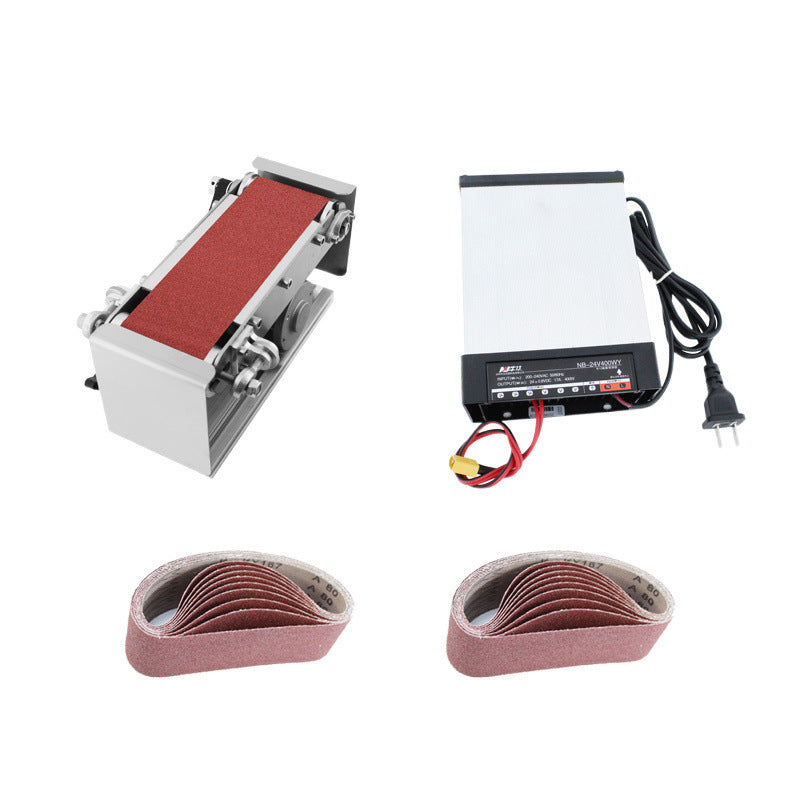 Small Mini Electric Belt Grinder DIY Polishing Machine Blading Machine Desktop Grinder Knife Sharpener