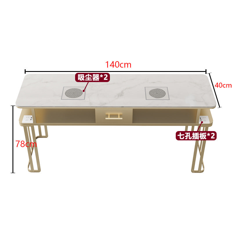 Widened 45cm marble nail table and chair set - special offer! economical single/double, light luxury, multi-functional, odorless, carbon steel with baked enamel finish