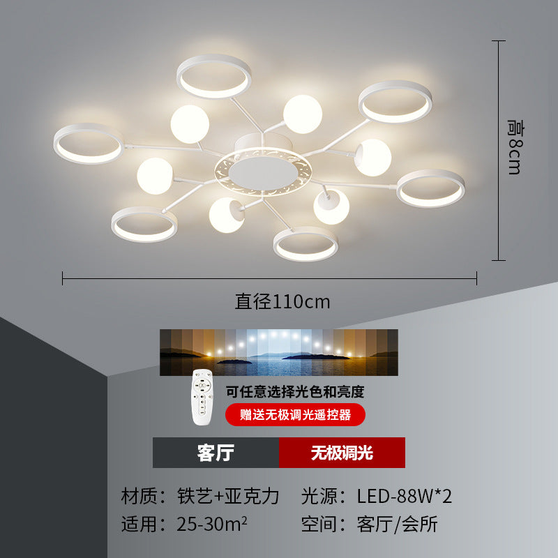 Living room main light 2025 new popular hall light Guangdong Zhongshan lighting whole house package combination three rooms and two living rooms