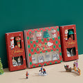 christmas spoon set - cartoon 304 stainless steel santa & reindeer spoons & forks - multi-piece gift box set