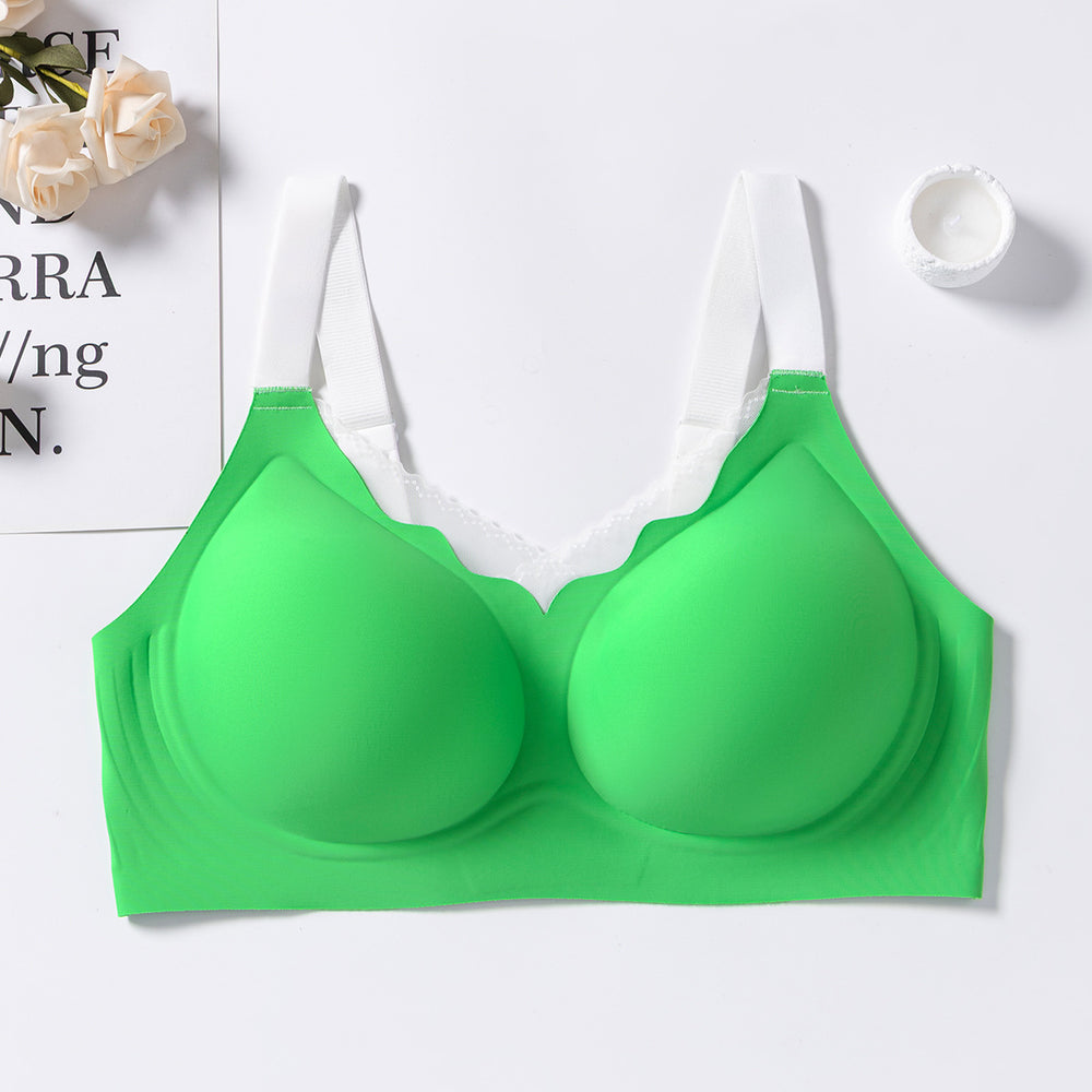 Amazon cross-border exclusive plus sizeintimates push-up jelly glue soft support fixed cup plus size seamless intimates
