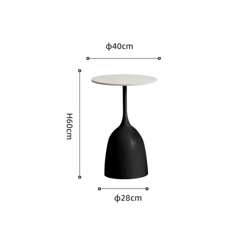 Influencer-approved iron side table - mini coffee table, bedside table, minimalist modern small round table, living room storage shelf