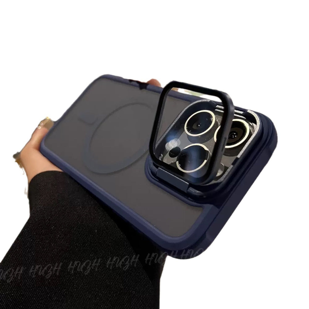 Lens holder and goggles suitable for apple 16promax skin-feeling frosted magnetic phone case iphone15 protective cover
