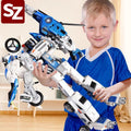 Transforming robot toy for boys, children's educational assembly car model, king kong mech suit, ages 1-3-6