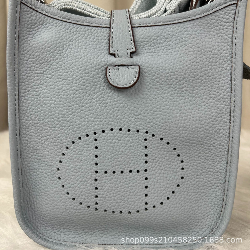 Evelyn tc pattern first layer cowhide evelyne bag mini genuine leather women's bag shoulder crossbody tote bag small bag