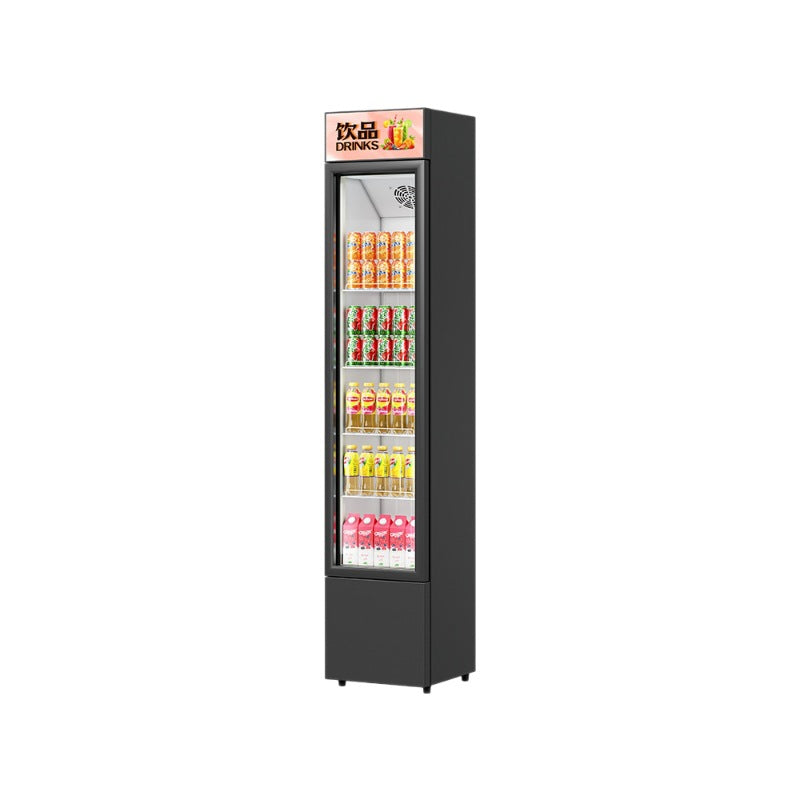 Hual single door refrigerated fresh-keeping cabinet commercial vertical glass door refrigerator 108l tea beer beverage display freezer