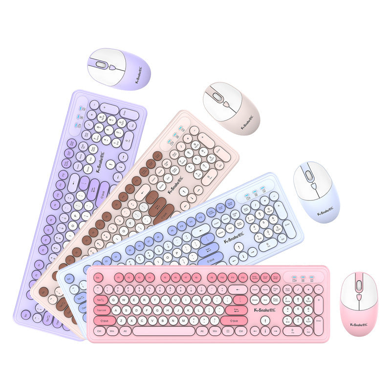 Viper wk200 wireless office keyboard and mouse suit silent and good-looking girls business typing keyboard 2.4g
