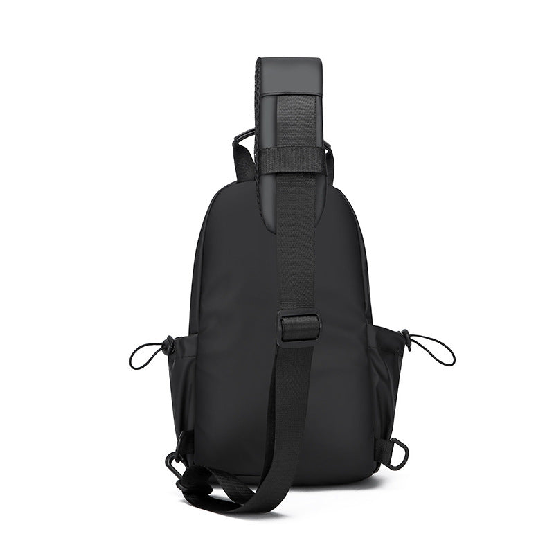 Cross-border new men's breast bag, high-end messenger bag, light and simple riding, chest small backpack, casual shoulder bag.