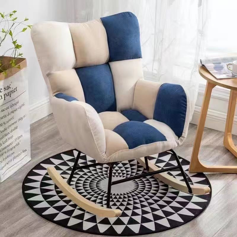 Same-day shipping solid wood single sofa chair, backrest chair, balcony lounge chair, small apartment beanbag chair, living room sofa chair