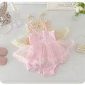 Newborn baby girl romper dress - summer lightweight princess style tutu skirt