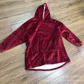 Outdoor cold-proof coral velvet pajamas pullover fleece jacket hooded lazy tv blanket nightgown pullover tv blanket