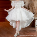 european and american girls' dresses  new sequin runway piano performance dress train children's princess dress high-end