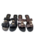 Za2025 summer new round toe thong sandals with buckle, european and american style, versatile everyday beach sandals for women