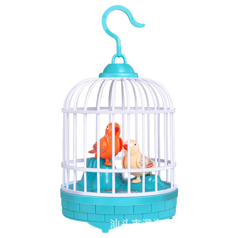 New and unique human body sensor voice-controlled artificial bird cage scenic spot temple fair gift mini bird cage street stall toy