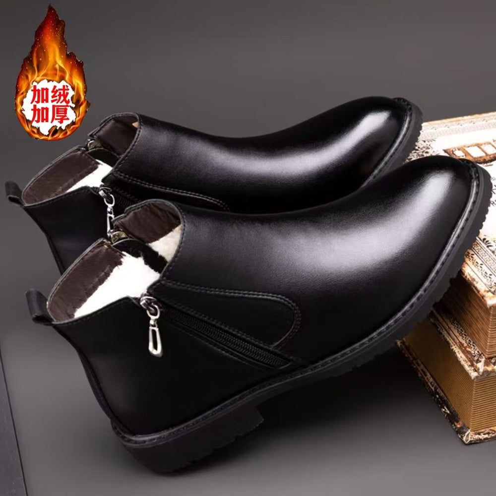 Winter new arrivals: stylish and minimalist men's high-top cotton shoes - versatile, warm, comfortable, fleece-lined, extra thick, casual snow boots