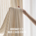 New rice-flower-scented linen gauze curtain, light-transmitting and opaque window gauze, living room balcony, medieval style window gauze, wheat-ear pastoral style