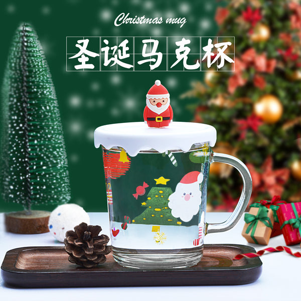 Christmas mug cute cup couple water cup glass souvenir girls creative couple coffee cup wholesale