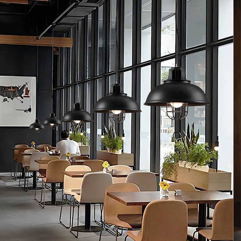 Loft retro minimalist creative restaurant pendant light - american industrial style nostalgic bar, hotel, and restaurant decorative lighting fixture for commercial projects