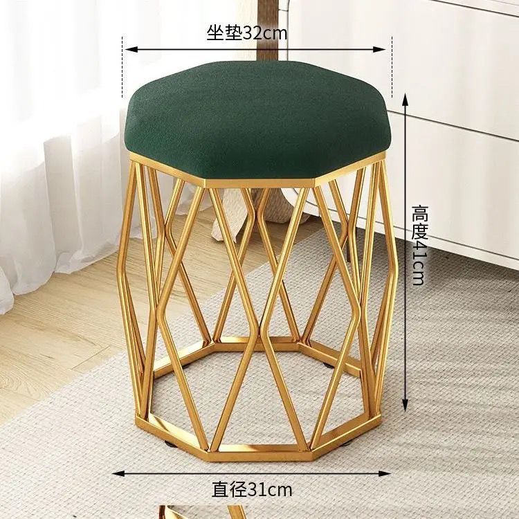 Accessible luxury dressing table bird's nest stool makeup table scandinavian girls bedroom makeup casualpopular octagonal makeup chair