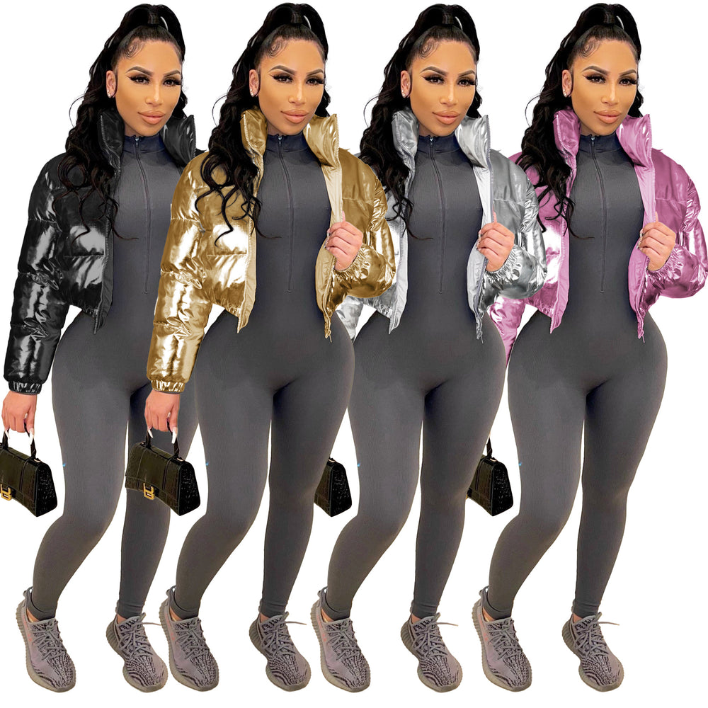 Amazon    fall/winter hot-selling women's cotton-padded jackets: european and american style short padded coats and jackets