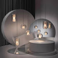 Minimalist marble single-head pendant light - modern & stylish for dining, bar, small bedroom, or bedside - designer lighting fixture for restaurants