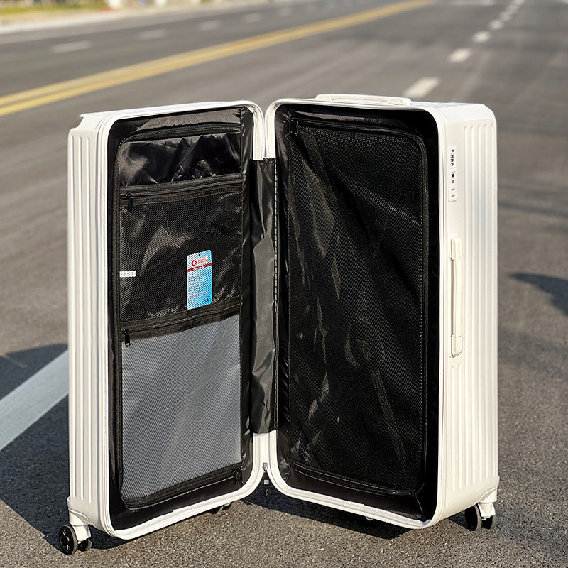 Pinghu ultra-light large-capacity suitcase women's trolley case 28-inch luggage five-wheel password case suitcase men's leather case