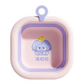 New arrivalkids cartoon square foldable washbasin baby portable washbasin dormitory for home small basin