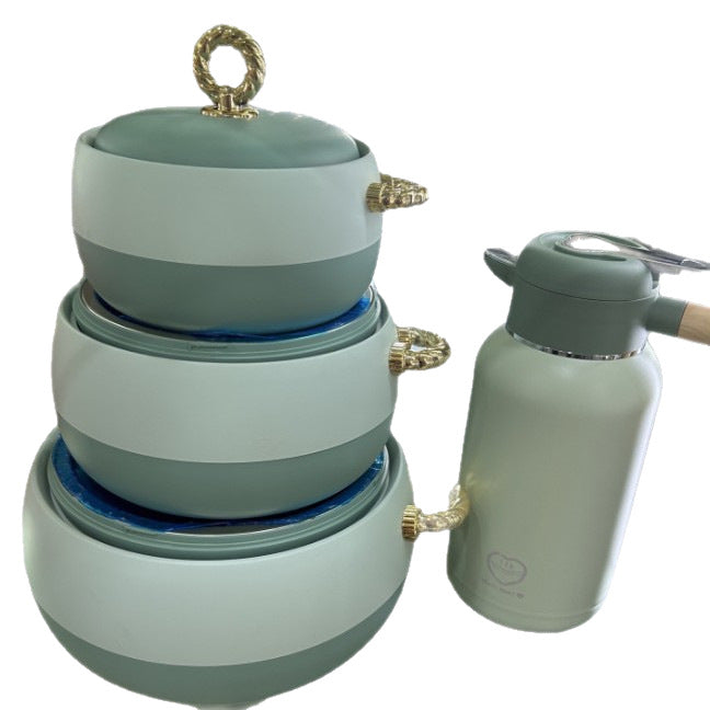 Food warmer hot selling 3pcs foreign trade thermal box 1l-2l-3.5l /set gold handle item number 2408