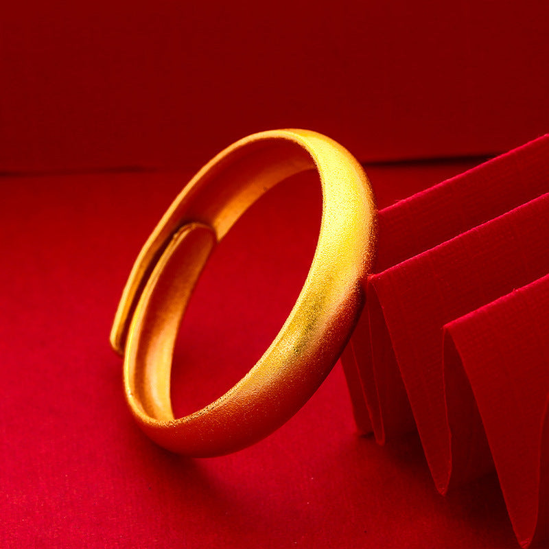 Matte gold glossy ring for women fashion glossy ring open jewelry ring glossy
