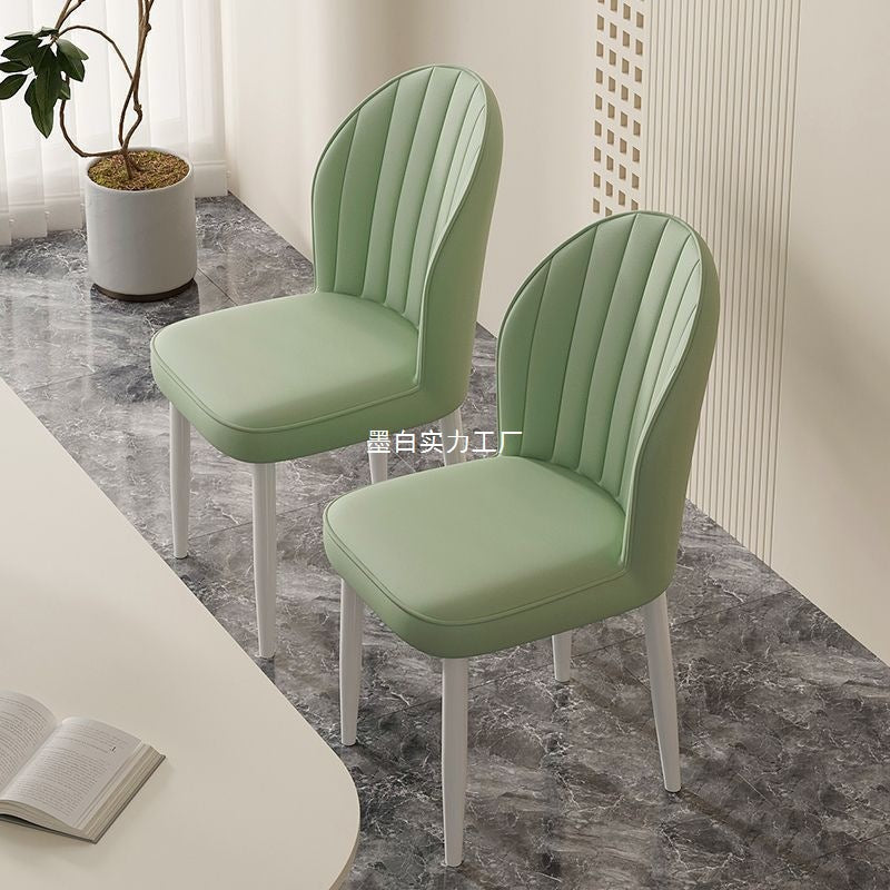 Cream style Nordic light luxury dining chair Home simple modern restaurant Makeup stool Leisure table and chair Hotel chair arc