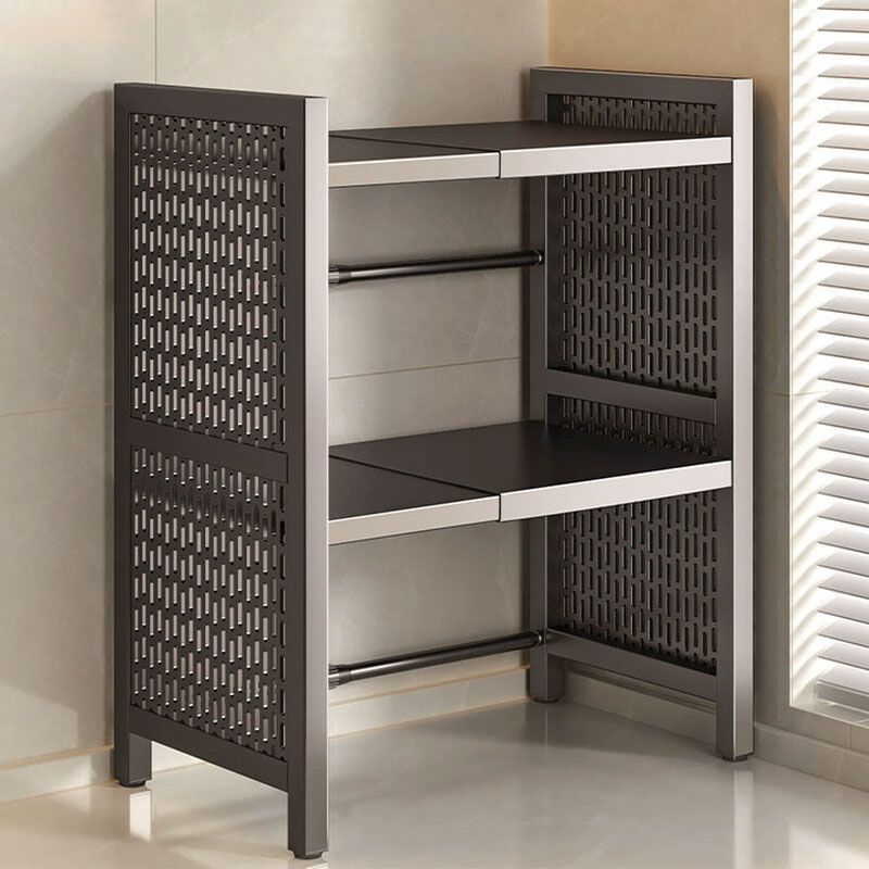 Kitchen shelf extendable microwave oven rack home electric rice cooker double layer countertop desktop storage bracket