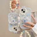 Wavy little monster case for apple iphone 16, iphone 12 pro cinnamoroll cartoon tpu glossy protective cover