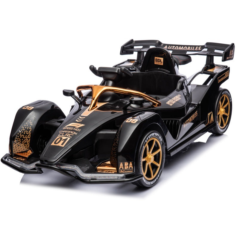 New kart children's electric car four-wheel drift car remote control men, women and children charging toy car can seat people
