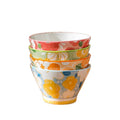 Ceramic rice bowl for home eating popular flower-shaped high-looking thickened oven mitts salad bowl dessert bowl spoon combination set