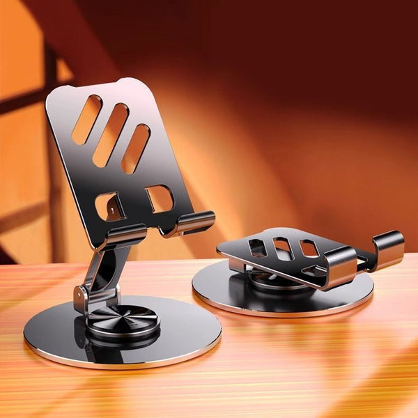 All-metal 360 rotating mobile phone holder desktop high-end mechanical tablet universal drama chasing folding lazy live broadcast