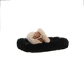 Fuzzy slippers women's premium outdoor wear 2024 new autumn/winter cotton slippers indoor home one-strap slides fluffy