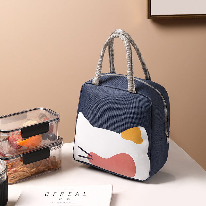 Beilian portable cute bento bag, aluminum foil thermal insulation lunch box bag, student lunch bag, Oxford cloth bento bag wholesale