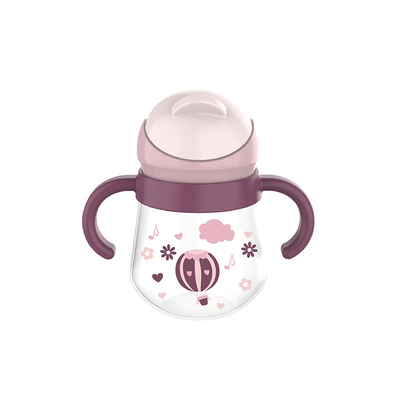 Baby training cup tritan straw cup kids water bottle anti-choking sippy cup baby feeding cup maternity and baby supplies