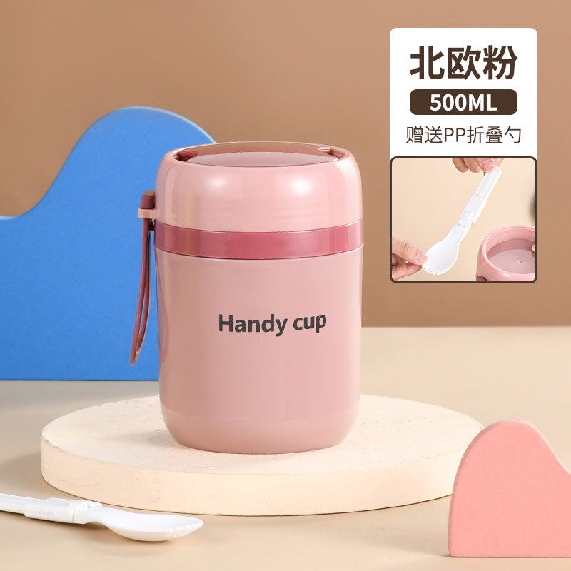 One stainless steel soup cup is sent on behalf of others, and the heat preservation can be heated. Soup pot, lunch box, porridge, milk cup, breakfast cup, food.