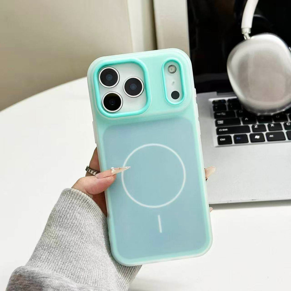 New two-color jelly magnetic two-in-one suitable for iphone17promax mobile phone case apple 11 frosted skin feel