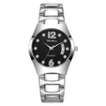 Mcykcy manufacturer's supply list: roman numeral diamond calendar solid tungsten steel two-tone deep waterproof men's watch - silver