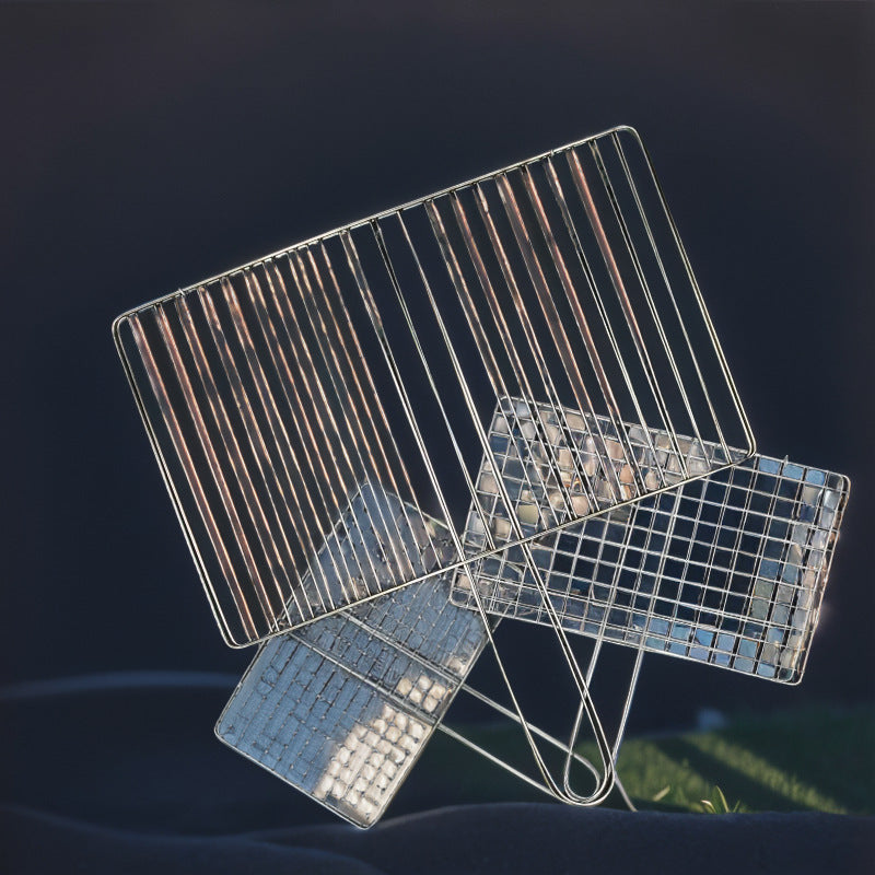 Household outdoor grilled fish clip grilled fish net barbecue net barbecue fish clip net clip stainless steel utensils rectangular splint