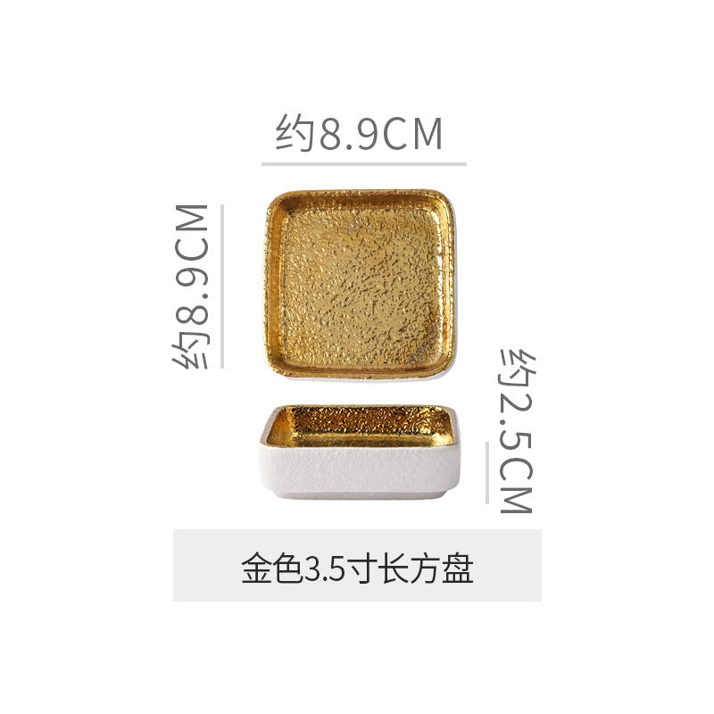 Luxury retro ceramic rectangular plate - stylish and high-value for fruit, desserts, pastries, and sushi presentation