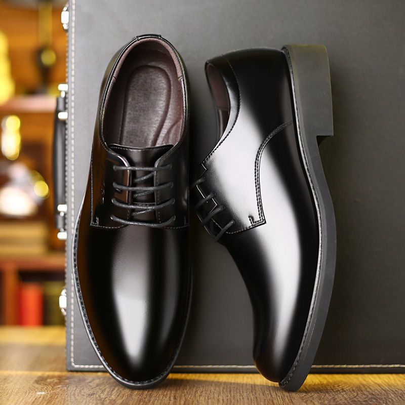 Special offer genuine leather cowhide men high-end cotton leather shoes men's business heattechfleece-linedthickened groomsmen wedding shoes