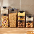 Kitchen snap-seal jars, household food-grade storage containers, transparent medicinal herb plastic airtight boxes, spice storage boxes