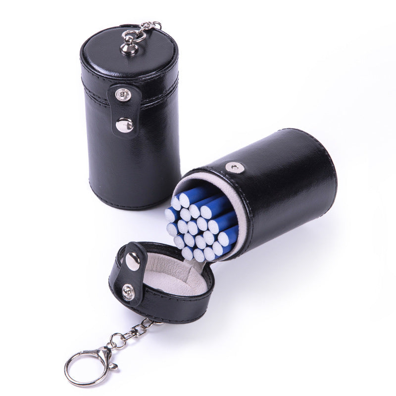 Cigarette box 20 pcs storage box handmade microfiber leather cigarette bag handmade cigarette storage bag cylindrical cigarette case