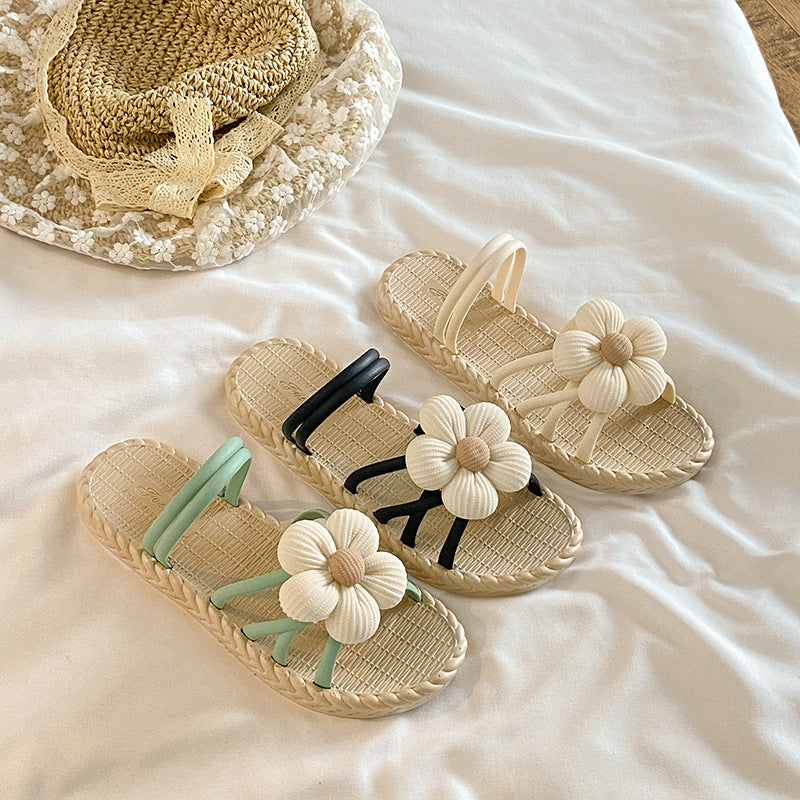 Summernew arrival women's easiest for matchflats two-wear sandals and slippers beach fashion flower sandals and slippers women's outwear slippers women